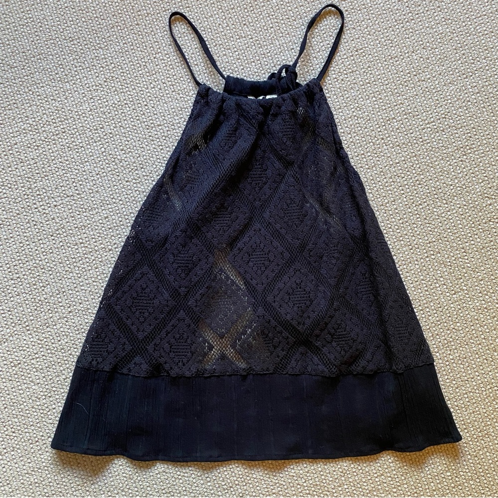 Roxy Black Lace Halter Top (new)
